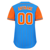 Custom Blue Orange Stripe Fashion Personalized Authentic Baseball Jersey BSBJ01-D017211