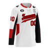 Custom White Black Personalized Hockey Jersey HCKJ01-D0a70a9