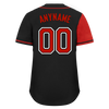 Custom Red Black Skull Fashion Personalized Authentic Baseball Jersey BSBJ01-D017158