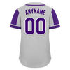 Custom Gray Purple Raglan Sleeves Personalized Authentic Baseball Jersey BSBJ01-D017186