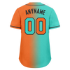 Custom Cyan Orange Gradient Fashion Personalized Authentic Baseball Jersey BSBJ01-D0a7087
