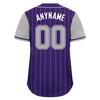 Custom Gray Purple Stripe Fashion Personalized Authentic Baseball Jersey BSBJ01-D017252