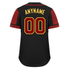 Custom Black Red Raglan Sleeves Personalized Authentic Baseball Jersey BSBJ01-D017176