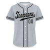 Custom Grey Classic Style Black Personalized Authentic Baseball Jersey UN002-bd0b00d8-d