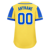 Custom Yellow Blue Raglan Sleeves Personalized Authentic Baseball Jersey BSBJ01-D017205