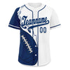 Custom White Blue Classic Style Personalized Authentic Baseball Jersey UN002-D0b0a00-ad