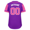 Custom Purple Pink Raglan Sleeves Personalized Authentic Baseball Jersey BSBJ01-D017202