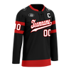 Custom Black Red Personalized Hockey Jersey HCKJ01-D0a70b0