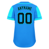 Custom Blue Cyan Raglan Sleeves Personalized Authentic Baseball Jersey BSBJ01-D017199