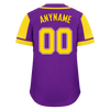 Custom Purple Yellow Raglan Sleeves Personalized Authentic Baseball Jersey BSBJ01-D017172