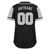 Custom Black Gray Raglan Sleeves Personalized Authentic Baseball Jersey BSBJ01-D017175