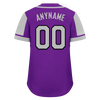 Custom Purple Gray Raglan Sleeves Personalized Authentic Baseball Jersey BSBJ01-D017173