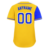 Custom Blue Yellow Skull Fashion Personalized Authentic Baseball Jersey BSBJ01-D017157