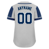 Custom Gray Blue Raglan Sleeves Personalized Authentic Baseball Jersey BSBJ01-D017178