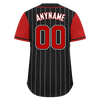 Custom Black Red Stripe Fashion Personalized Authentic Baseball Jersey BSBJ01-D017216