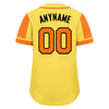 Custom Yellow Orange Raglan Sleeves Personalized Authentic Baseball Jersey BSBJ01-D017204