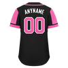 Custom Black Pink Raglan Sleeves Personalized Authentic Baseball Jersey BSBJ01-D017198