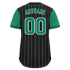 Custom Black Green Stripe Fashion Personalized Authentic Baseball Jersey BSBJ01-D017238