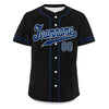 Custom Black Classic Style Blue Personalized Authentic Baseball Jersey UN002-bd0b00d8-bd