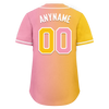 Custom Yellow Pink Gradient Fashion Personalized Authentic Baseball Jersey BSBJ01-D0a7aac