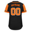 Custom Black Orange Raglan Sleeves Personalized Authentic Baseball Jersey BSBJ01-D017170