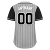 Custom Gray Black Stripe Fashion Personalized Authentic Baseball Jersey BSBJ01-D017254