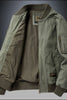 Men's Plus Size Zip Up Baseball Collar Bomber Jacket