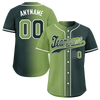 Custom Green Gradient Fashion Personalized Authentic Baseball Jersey BSBJ01-D0a708c