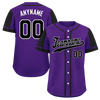 Custom Purple Black Raglan Sleeves Personalized Authentic Baseball Jersey BSBJ01-D017185