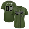 Custom Green Stripe Fashion Personalized Authentic Baseball Jersey BSBJ01-D017257