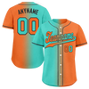 Custom Cyan Orange Gradient Fashion Personalized Authentic Baseball Jersey BSBJ01-D0a7087
