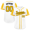 Custom White Gold Raglan Sleeves Personalized Authentic Baseball Jersey BSBJ01-D017165