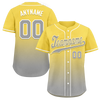 Custom Yellow Grey Fade Fashion Personalized Authentic Baseball Jersey BSBJ01-D0a70fb