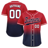 Custom Red Blue Fade Fashion Personalized Authentic Baseball Jersey BSBJ01-D0a70bc