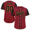 Custom Red Black Raglan Sleeves Personalized Authentic Baseball Jersey BSBJ01-D017162