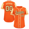 Custom Orange Yellow Raglan Sleeves Personalized Authentic Baseball Jersey BSBJ01-D017194