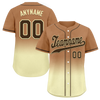 Custom Brown Yellow Fade Fashion Personalized Authentic Baseball Jersey BSBJ01-D0a70ff