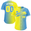 Custom Yellow Blue Gradient Fashion Personalized Authentic Baseball Jersey BSBJ01-D0a7aa0