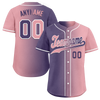 Custom Purple Pink Gradient Fashion Personalized Authentic Baseball Jersey BSBJ01-D0a7a0e