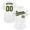 Custom White Classic Style Green Personalized Authentic Baseball Jersey BSBJ01-bd0fac0