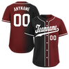 Custom Black Red Gradient Fashion Personalized Authentic Baseball Jersey BSBJ01-D0a7aae