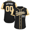 Custom Black Yellow Raglan Sleeves Personalized Authentic Baseball Jersey BSBJ01-D017196