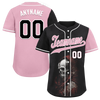 Custom Black Red Skull Fashion Personalized Authentic Baseball Jersey BSBJ01-D017148