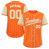 Custom Orange Yellow Stripe Fashion Personalized Authentic Baseball Jersey BSBJ01-D017235