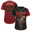 Custom Black Red Skull Fashion Personalized Authentic Baseball Jersey BSBJ01-D017141