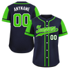 Custom Blue Green Raglan Sleeves Personalized Authentic Baseball Jersey BSBJ01-D017181