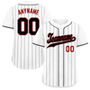 Custom White Stripe Fashion Personalized Authentic Baseball Jersey BSBJ01-D017224