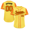 Custom Yellow Orange Raglan Sleeves Personalized Authentic Baseball Jersey BSBJ01-D017204