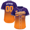 Custom Purple Orange Fade Fashion Personalized Authentic Baseball Jersey BSBJ01-D0a70de