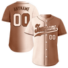 Custom Beige Brown Gradient Fashion Personalized Authentic Baseball Jersey BSBJ01-D0a708e